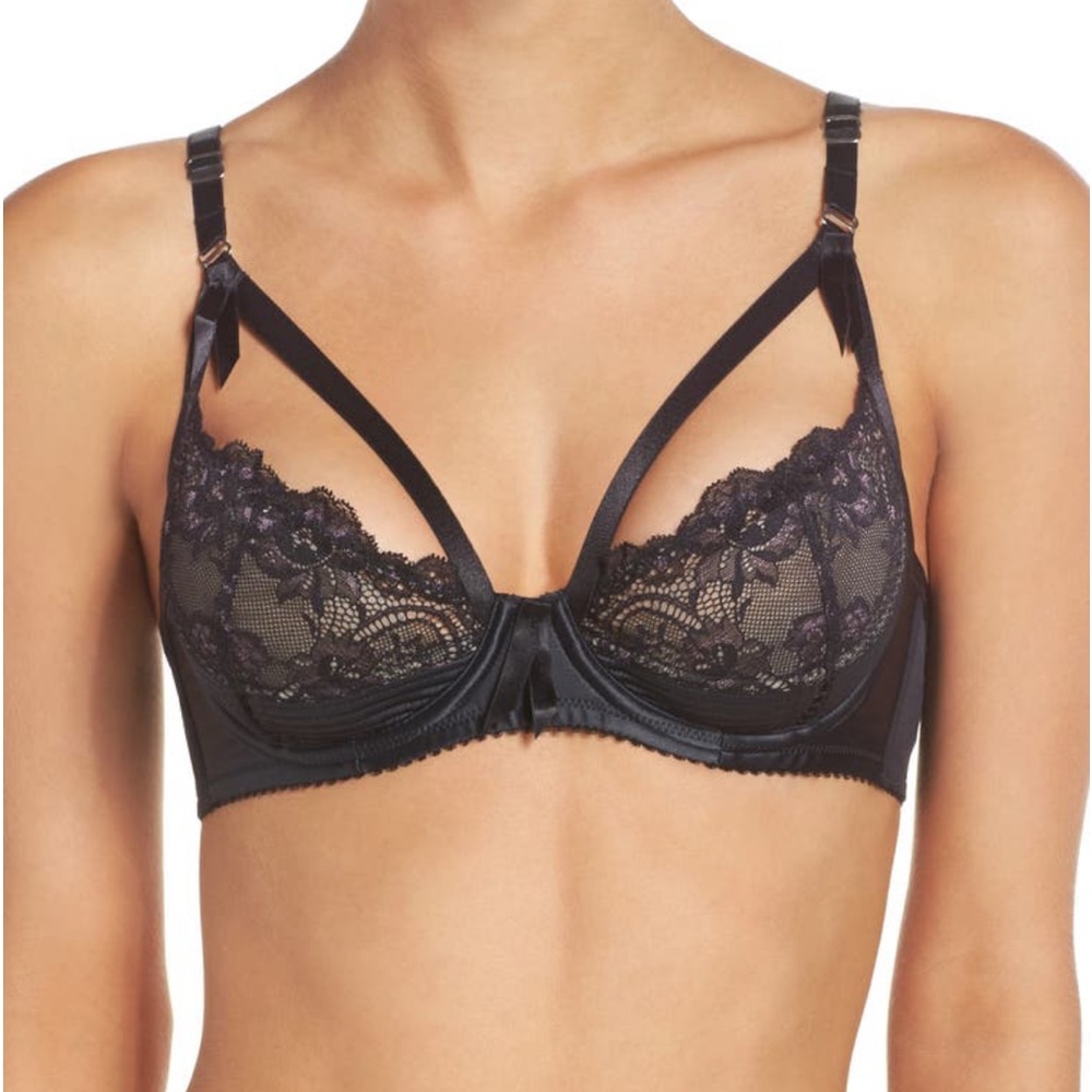Dita Von Teese Madame X underwire bra Black Lace 34C Lingerie